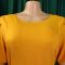 Round neck elegant waist cinching big swing bubble sleeves A-line dress