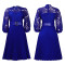 2024 New Style Solid Color Lace Hook Flower Hollow Crimson Cross border Dress