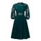 2024 New Style Solid Color Lace Hook Flower Hollow Crimson Cross border Dress