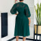 2024 New Style Solid Color Lace Hook Flower Hollow Crimson Cross border Dress