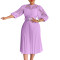 2024 New Style Solid Color Lace Hook Flower Hollow Crimson Cross border Dress