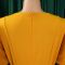 Round neck elegant waist cinching big swing bubble sleeves A-line dress