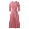 Autumn and winter new women's clothing OL fashion suit collar pleated waist cinched plus size dress