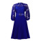 2024 New Style Solid Color Lace Hook Flower Hollow Crimson Cross border Dress