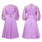2024 New Style Solid Color Lace Hook Flower Hollow Crimson Cross border Dress