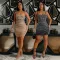 Hot Girl Sexy Strap Bag Hip Skirt Fashion backless Hot Diamond Short Dress