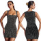 Fashion Women's Hot Diamond Hanging Neck Dress New
