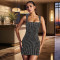 Fashion Women's Hot Diamond Hanging Neck Dress New