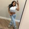 New washed distressed patchwork multi pocket pants, trendy straight leg low waist denim pants