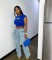 New washed distressed patchwork multi pocket pants, trendy straight leg low waist denim pants