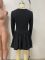 Fashionable autumn and winter long sleeved vest style slim fit sexy flower bud hem suspender dress