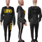Popular hot selling letter hooded hot stamping casual set direct sales