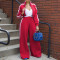 Women's sports hoodie set striped jacket two-piece loose autumn/winter