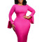 Fashionable and elegant shirt with buttocks wrapped African plus size foreign trade dress