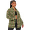 Casual plaid pocket button edging top long shirt