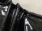 Women's button zipper hot selling hot selling, slit slim fit street shiny leather small foot leather pants