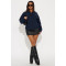 Lazy style Maillard scissor collar, loose pullover, knitted sweater