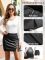 2024 New PU Leather Skirt High Waist Tight Zipper Pencil Skirt