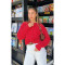 Comfortable casual solid color woolen cardigan contrasting short top sweater  6 COLORS