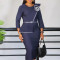 Autumn and winter new women's solid color hip hugging OL pencil skirt African dress 4COLOR