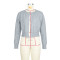 Comfortable casual solid color woolen cardigan contrasting short top sweater  6 COLORS