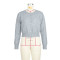 Comfortable casual solid color woolen cardigan contrasting short top sweater  6 COLORS