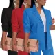Women's suit single coat loose OL office commuting solid color spring and autumn