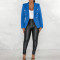 Women's small suit jacket solid color long sleeved autumn and winter suit pocket