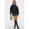 Lazy style Maillard scissor collar, loose pullover, knitted sweater