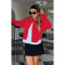 Comfortable casual solid color woolen cardigan contrasting short top sweater  6 COLORS