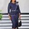 Autumn and winter new women's solid color hip hugging OL pencil skirt African dress 4COLOR