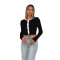 Comfortable casual solid color woolen cardigan contrasting short top sweater