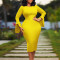 Fashionable and elegant shirt with buttocks wrapped African plus size foreign trade dress