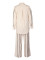 Women's linen shirt long sleeved set two-piece set with spring and autumn patchwork stripes