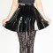 New PU leather shiny dark pleated skirt mini mini mini mini mini skirt with strange odor girl half skirt