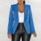Women's small suit jacket solid color long sleeved autumn and winter suit pocket