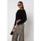 Comfortable casual solid color woolen cardigan contrasting short top sweater  6 COLORS