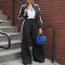 Women's sports hoodie set striped jacket two-piece loose autumn/winter