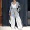 Women's sports hoodie set striped jacket two-piece loose autumn/winter