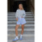 Comfortable casual solid color woolen cardigan contrasting short top sweater  6 COLORS