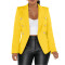 Women's small suit jacket solid color long sleeved autumn and winter suit pocket