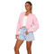 Comfortable casual solid color woolen cardigan contrasting short top sweater  6 COLORS