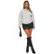Lazy style Maillard scissor collar, loose pullover, knitted sweater