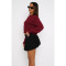 Comfortable casual solid color woolen cardigan contrasting short top sweater  6 COLORS