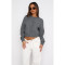 Comfortable casual solid color woolen cardigan contrasting short top sweater  6 COLORS