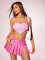 2024 new solid color A-line pleated skirt PU leather skirt sexy and fashionable half skirt  3COLORS