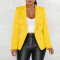 Women's small suit jacket solid color long sleeved autumn and winter suit pocket