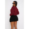 Comfortable casual solid color woolen cardigan contrasting short top sweater  6 COLORS