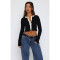 Comfortable casual solid color woolen cardigan contrasting short top sweater