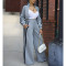 Women's sports hoodie set striped jacket two-piece loose autumn/winter